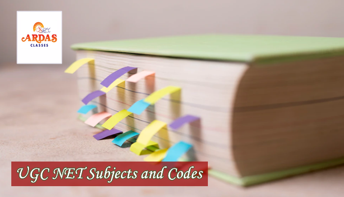 UGC NET  - Full List of Subjects and Codes